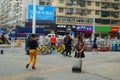 Chinese girls on the streets of the city