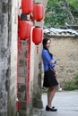 Chinese girls wear student clothes in Republic of China Royalty Free Stock Photo