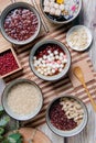 Chinese glutinous rice balls ,Chinese are eaten during Yuanxiao served as a dessert on a Lantern Festival Royalty Free Stock Photo