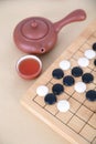 Chinese Go and tea set tea Royalty Free Stock Photo