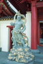 Chinese God statue at Buddha Tooth Relic Temple and Museum at C Royalty Free Stock Photo