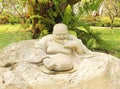 Chinese god statue stone Royalty Free Stock Photo