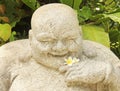 Chinese god statue stone Royalty Free Stock Photo