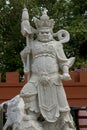 Chinese gods carved from white marble. Royalty Free Stock Photo