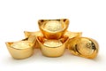 Chinese gold ingots Royalty Free Stock Photo