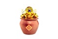 Chinese gold ingots decoration Royalty Free Stock Photo