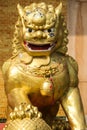 Chinese Gold Lion Staute