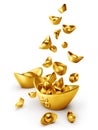 Chinese gold sycee yuanbao Royalty Free Stock Photo