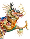 Chinese golden dragon statue Royalty Free Stock Photo