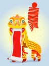 Chinese Golden Lion Dancing