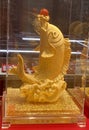 Chinese Goldfish Sculpture Golden Dragon Fish Anniversary Business Money Exchange Present Birthday Gift Precious Metal Investment