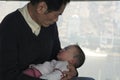 Chinese Grandfather and grandchild