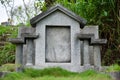 Chinese grave with blank gravestone