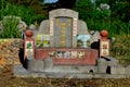 Chinese grave and ornate tombstone at cemetery graveyard Ipoh Malaysia