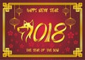 Chinese Greeting Card - Year of the dog Royalty Free Stock Photo