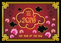 Chinese Greeting Card - Year of the dog Royalty Free Stock Photo