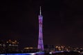 Chinese Guangzhou new TV Tower, a nickname or our waistline. Royalty Free Stock Photo