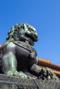 Chinese guardian lion, Forbidden City, Beijing, China Royalty Free Stock Photo