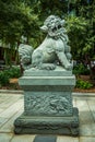 Sydney, Australia, March 1, 2019: Chinese Guardian Lion in Darling Harbour, S