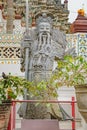 Chinese guardian in Wat Arun, Bangkok, Thailand Royalty Free Stock Photo