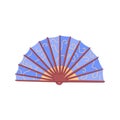 chinese hand fan cartoon vector illustration Royalty Free Stock Photo