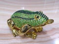 Chinese handicrafts beautiful frog gemstones Royalty Free Stock Photo