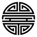 Chinese happiness and longevity symbol