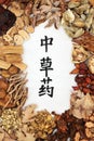 Chinese Healing Herbs for Herbal Medicine Royalty Free Stock Photo