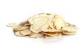 Chinese Herbal medicine - American Ginseng slices Royalty Free Stock Photo