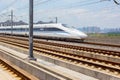 Chinese high speed train passing by