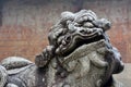 Chinese historical sculptor, godly lion Royalty Free Stock Photo