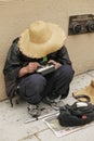 Chinese homeless woman