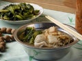 Chinese homely lunch boiled dumplings Royalty Free Stock Photo