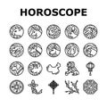 Chinese Horoscope And Accessory Icons Set Vector Royalty Free Stock Photo