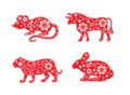 Chinese horoscope 2020, 2021, 2022, 2023 years. Rat, ox, tiger,