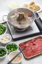 Chinese hot pot lamb shabu shabu Royalty Free Stock Photo