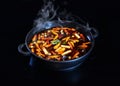 Chinese HotPot very spicy hot bowl soup Royalty Free Stock Photo