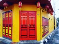 Chinese house with stricking colors