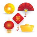 chinese icon set. Vector illustration decorative design Royalty Free Stock Photo