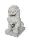 Chinese Imperial Lion Statue isolated on white background Royalty Free Stock Photo