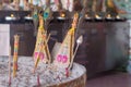 Chinese Incense stick in a pot