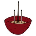 Incense icon. Chinese incense sticks vector illustration. Incense sticks hand drawn Royalty Free Stock Photo