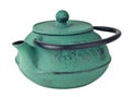 Chinese iron green traditional teapot Royalty Free Stock Photo