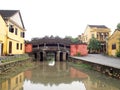 Chinese japanese bridge in HOI-AN, a world cultural heritage place in VIETNAM Royalty Free Stock Photo