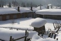 Chinese jilin characteristic farmhouse snow scape Royalty Free Stock Photo