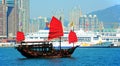 Chinese junk in hong kong