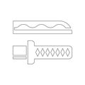 Chinese katana icon. Element of China for mobile concept and web apps icon. Outline, thin line icon for website design and
