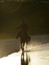 Chinese Kazakh herdsmen ride horse