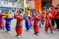 Chinese kid dancer theater group dancing in Chinese respect the gods celebration of Lampang