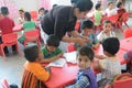 Chinese kindergarden class children Royalty Free Stock Photo